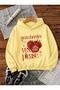 Sw Strawberries Yes, Please." Pre-Printed Colorful Women's Hooded Sweatshirt