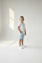 Boy's Light Gray Linen Shorts - 4