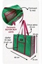Large Size Waterproof Pilsa Beach Shoulder Bag - Green 3 - 3