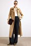 Shirt Collar Double-Breasted Water-Repellent Trench Coat Kamel 6819 - 3