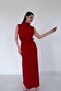 Red Zero Sleeve Dress - 3