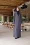 Dubai Silk Hand Embroidered Abaya Rose - 2