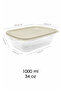12-Piece Rectangular Storage Container - Microwave Safe Stackable Food Organizer 1Lt Beige - 6