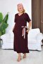 Plus Size Modal Fabric Dress with Lace Detail - 3