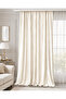 Cream Satin Single Wing Cornice Curtain, Soft Textured Living Room Curtain