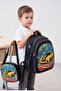 Primary School and Kindergarten Backpack Set with Yellow Trolley and Lunch Bag, Ergonomic Children's School Bag