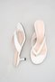 Women's Flip-Flop Detailed Heeled Sandals White Skin - 5