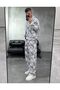 Premium Oversize Botanical Print Jeans Jacket Set - 5