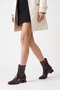 Black Women's Short Heeled Boots - 3
