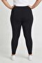 Black Women's Cotton Stretchy Combed Cotton Long Tights + Gift Sleep Band - Compatible with Large Sizes - 7