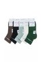 Combed Cotton Seamless Stoned Mixed Color Patterned Booties Socks 12 Pack