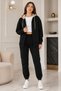 Women's Cardigan and Jogger Sweatpants Set 3 Yarns Ribbed Cardigan Hoodie and Jogger 2-Piece Sweatpants Set Full Zip Closure Jacket and Elastic Cuff Jogger Long Sweatpants - 7