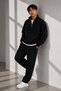 Unisex Half-Zipper Stand Collar 100% Cotton Soft Textured Sweatshirt Plain Pullover - 5