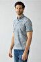 Polo Collar Regular Fit Patterned Pocket T-Shirt - 2
