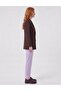 Flap Pocket Crepe Blazer Jacket Dark Brown - 5