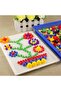 296-Piece Creative Mosaic Pegboard Puzzle Set, Mushroom Nails Pegboard Fine Motor Skill Occupational Activities, 296pcs Nail Beads - 4