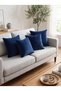 Set of 4 Velvet Cushion Covers 45X45 cm - Velvet Fabric Decorative Pillowcases - 2
