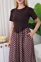 Polka Dot Detailed Poplin Fabric Dress - 2