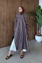 Vibe Striped Tunic Brown