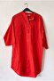 Narçiçeği Hakim Collar 3/4 Sleeve Buttoned Pocketed Slim Casual Cotton Woven Shirt Dress 85 59 - 2