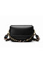 Celeste Bag Black Women's Shoulder Bag with Scarf and Chain Detail