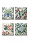 Leopard and Flower Patterned 4-Piece Throw Pillow Cover Set - 3