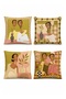Thinking Women Patterned 4-Piece Throw Pillow Cover Set - 3