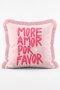 Pink Beach Umbrella and Summer Themed Set of 4 Fringed Throw Pillow Covers - 4