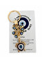 Nazar Beaded Turtle Keychain – Gold Color Bag Accessory