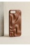 iPhone 7 Plus/Iphone 8 Plus Compatible Case. Embossed Wave Design Case-Brown