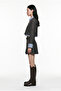Plaid Trim V-Neck Crop Jacket Brown - 5