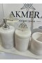 Ottoman Motif Rectangular Tray 6 Piece Bathroom Set - 3
