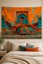 Indian Dancer Patterned Wall Covering 50X70 cm Bohemian Ethnic Colorful Decorative Wall Covering
