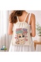Cat Drawstring Linen Bag C136