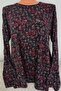 Er Clothing Battal Combed Cotton Blouse Long Sleeve Crew Neck Burgundy Patterned - 3