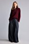 Oversize Polo Collar Short Zipper Basic Sweater H2635Ax26Wn - 2