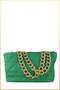 Pisa Women's Quilted Chain Strap Hand and Shoulder Bag - Green - 3
