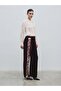Velvet Trousers with Burning Detail