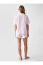 Lcw Dream Ecru Ruffled Plaid Women's Shorts Pajama Set - 4