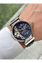 Automatic Mechanism 5 Atm Water Resistant Leather Cord Steel Case Men's Wristwatch 1270 - 2