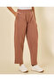 Women Brown Front Pleat Detail Active Pants