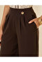 Women Brown High Rise Wide Leg Trousers - 4