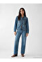 Esvab • Modern & Distinctive Shirt Roba Collar Women's Jean Jacket - 2