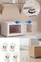 4 Pieces 360 Degree Rotating Wheel Furniture Moving Apparatus Furniture Slider White Goods Mover - 2