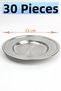 23 cm Deep Serving Plate - Stainless Steel Presentation Plate (1-4-6-12-30-100 Pieces)