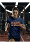 One More Rep Orange Printed 100% Cotton Navy Blue Sportsman T-Shirt - 4