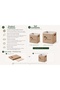 S+M Set of 2 Jute Storage Boxes 20X20X20 and 25X25X25 cm – In-Cabinet Shelf Organizer Basket - 7