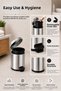 Pedal Trash Can 5 Liter Inner Bucket with Lid Toilet Brush Bathroom Set Chrome - Titan 7105 - 6