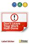 Don'T Quit Your Job before You Start! Isg Warning Sign Sticker 50X70 cm