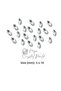 40 Pieces of Silver Cased Stone with 40 Pieces of Silver Cased Stone. Size: 5 mm X 10 mm Pegu Crystal World - 2